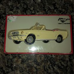Mustang 1964 1/2 Convertible Christmas Ornament In Springtime Yellow
