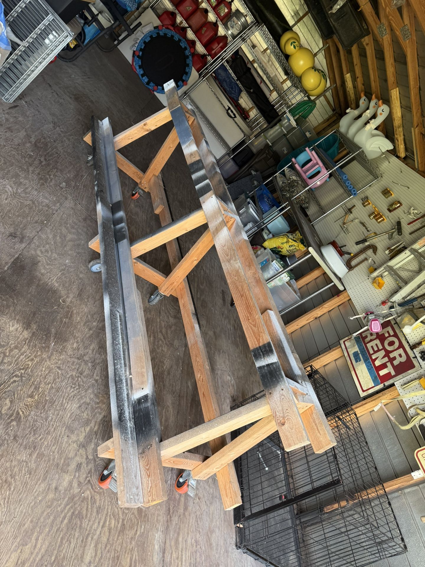 Wood Or Granite Rack With Wheels