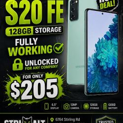 Samsung S20 FE – UNLOCKED 💥 ONLY $205