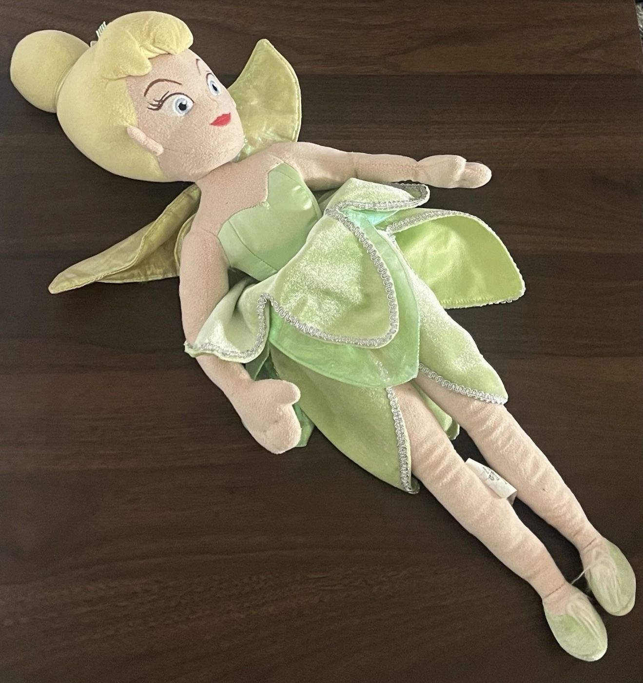 Disney Store Tinkerbell Peter Pan UK Soft Doll Plush Stuffed 21" Neverland