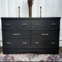 Mid Century Modern  6 Drawer Dresser Solid Wood