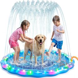 NEW - Splash Pad Sprinkler With LED and Non-Slip