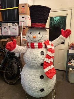 Large Light-Up Christmas Snowman Decoration