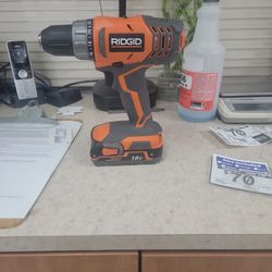 Ridgid Drill With Battery