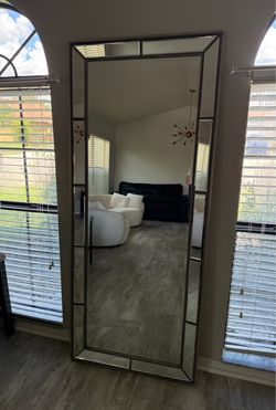 Large Mirrored Floor Mirror 70x30