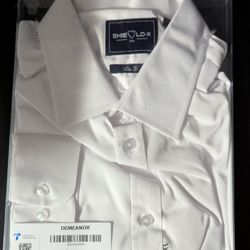 New Men's White  Dress Shirt Size Large