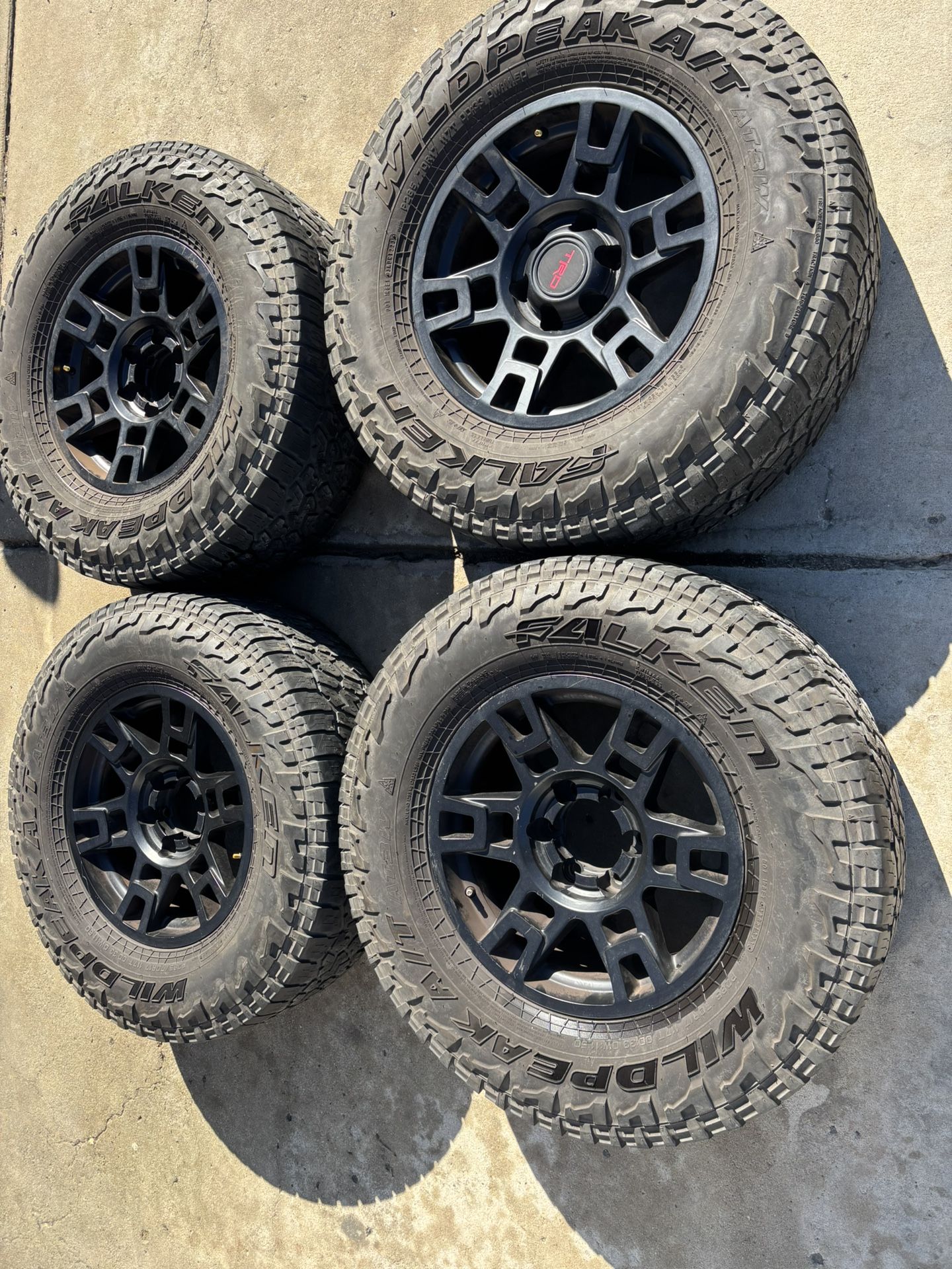 17" Wheels 285/70R17 A/T Tires Rims Toyota 4runner Tacoma Tundra Sequoia FJ Cruiser Lexus GX460 GX470 GX 460 470 4 Runner FJCruiser All-Terrain Falken