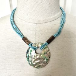 Abalone Pendant Necklace 