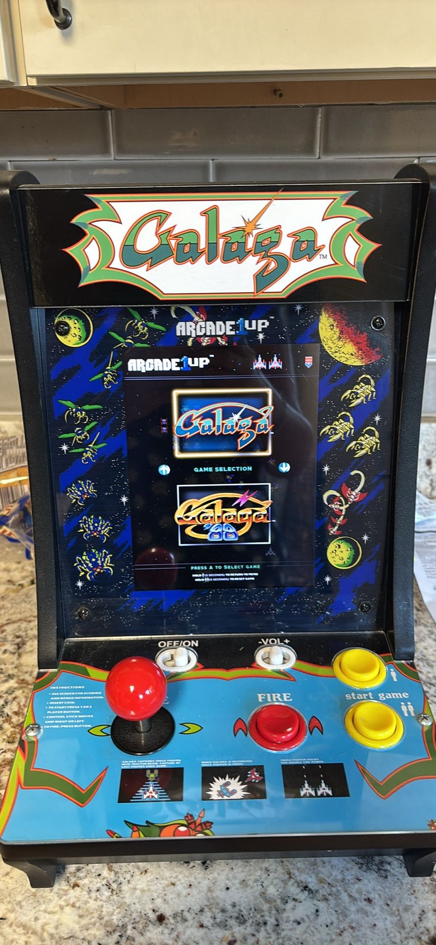 Galaga Arcade Up Table Top Electronic Game