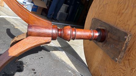 Antique Wood Pedestal Table Base