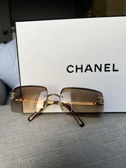 Vintage Chanel Rimless Diamond Sunglasses