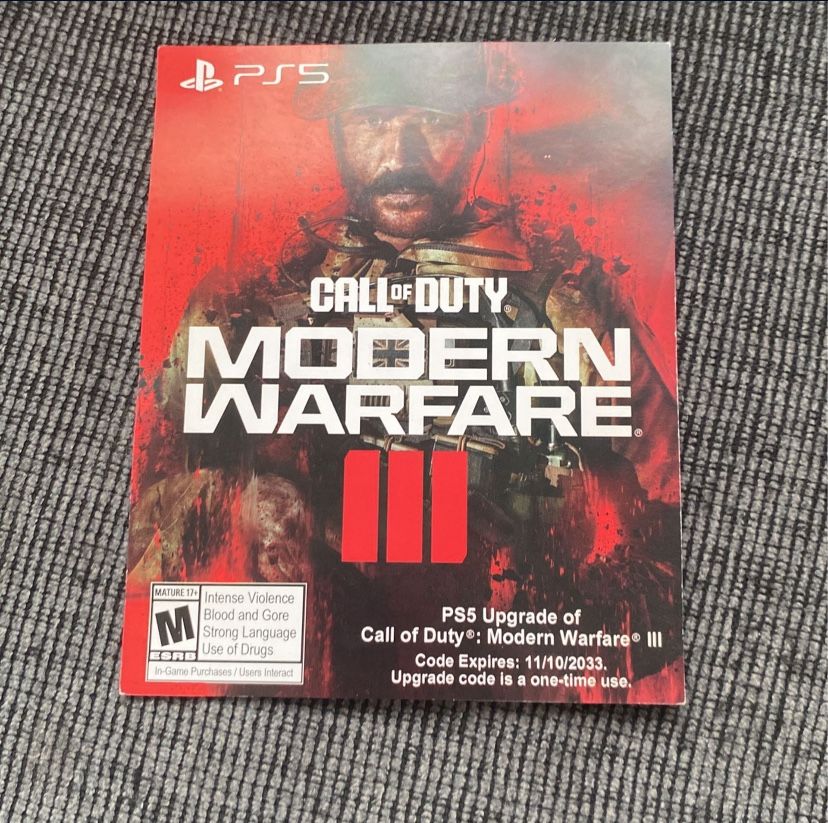 Call Of Duty Mw3 Ps5 Upgrade Code