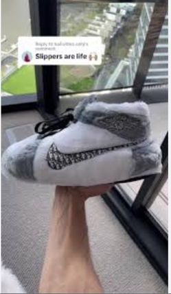 Dior Jordan Slippers Air 1 Dior  Mens Size 9 New Slippers 