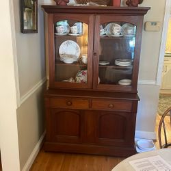 Antique Step back China Cabinet