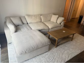 122 inch Couch with ottoman