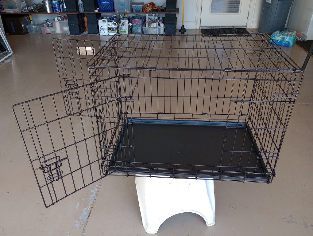 Amazon's Choice for Medium Folding Dog Pet Cage iCrate 1530DD Double Door