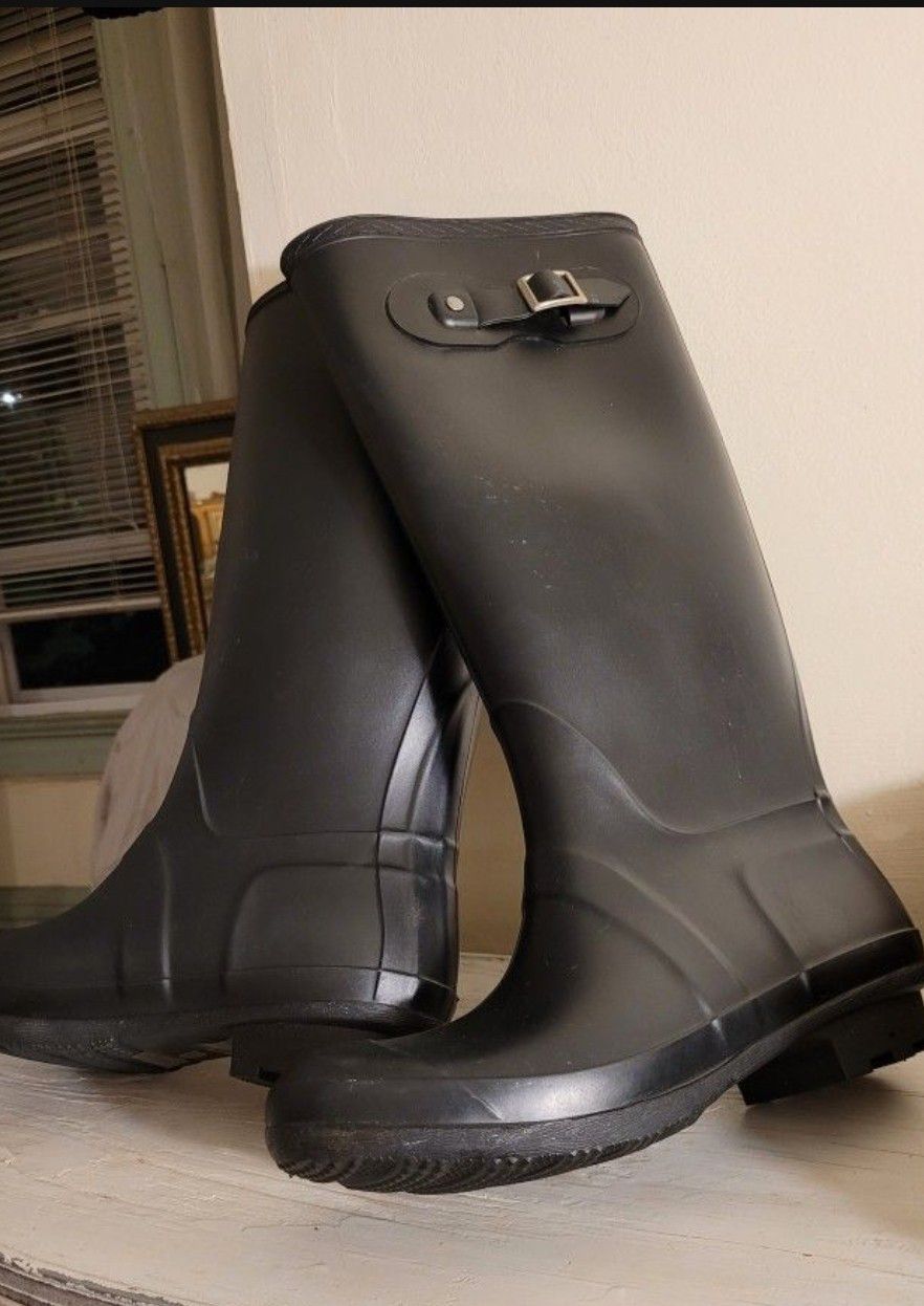 BAMBOO PADINTON RAIN BOOTS ,WOMAN'S ,BLACK  SIZE 8  *NEW* NOT SOLD YET 