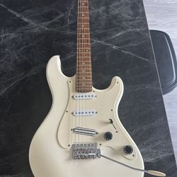 White Fernandes Electric Guitar