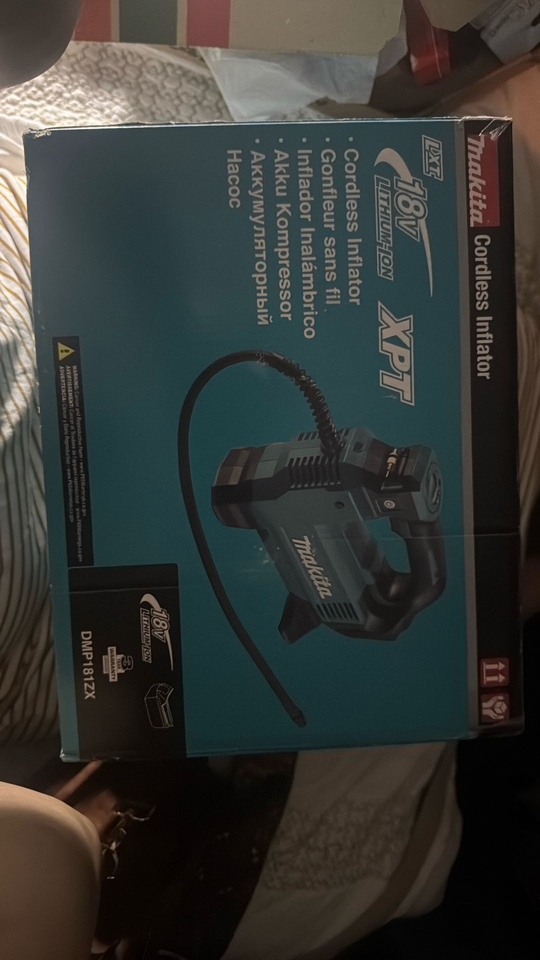 $$-$$MAKITA CORDLESS INFLATOR 18VOLT LITHIUM-ion