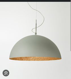Hanging Pendent Lamp  Mezza Luna Cemento 