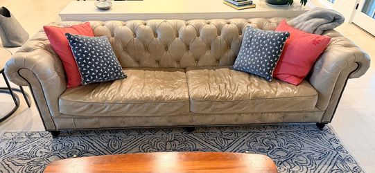 Restoration Hardware Leather Sofa