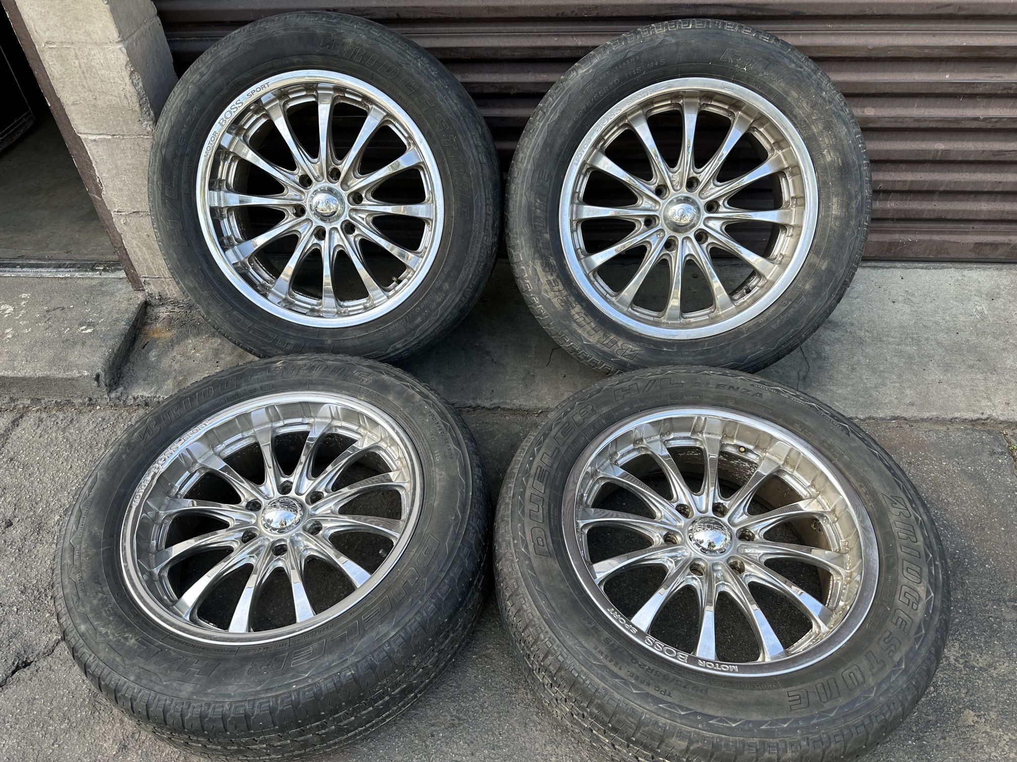 Eagle Alloy chrome 6 lug 20 inch rims and tires. Chevy, Toyota, Nissan