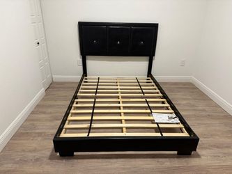 NEW BED FRAME FULL SIZE WITH MATTRESS AND BOX SPRING