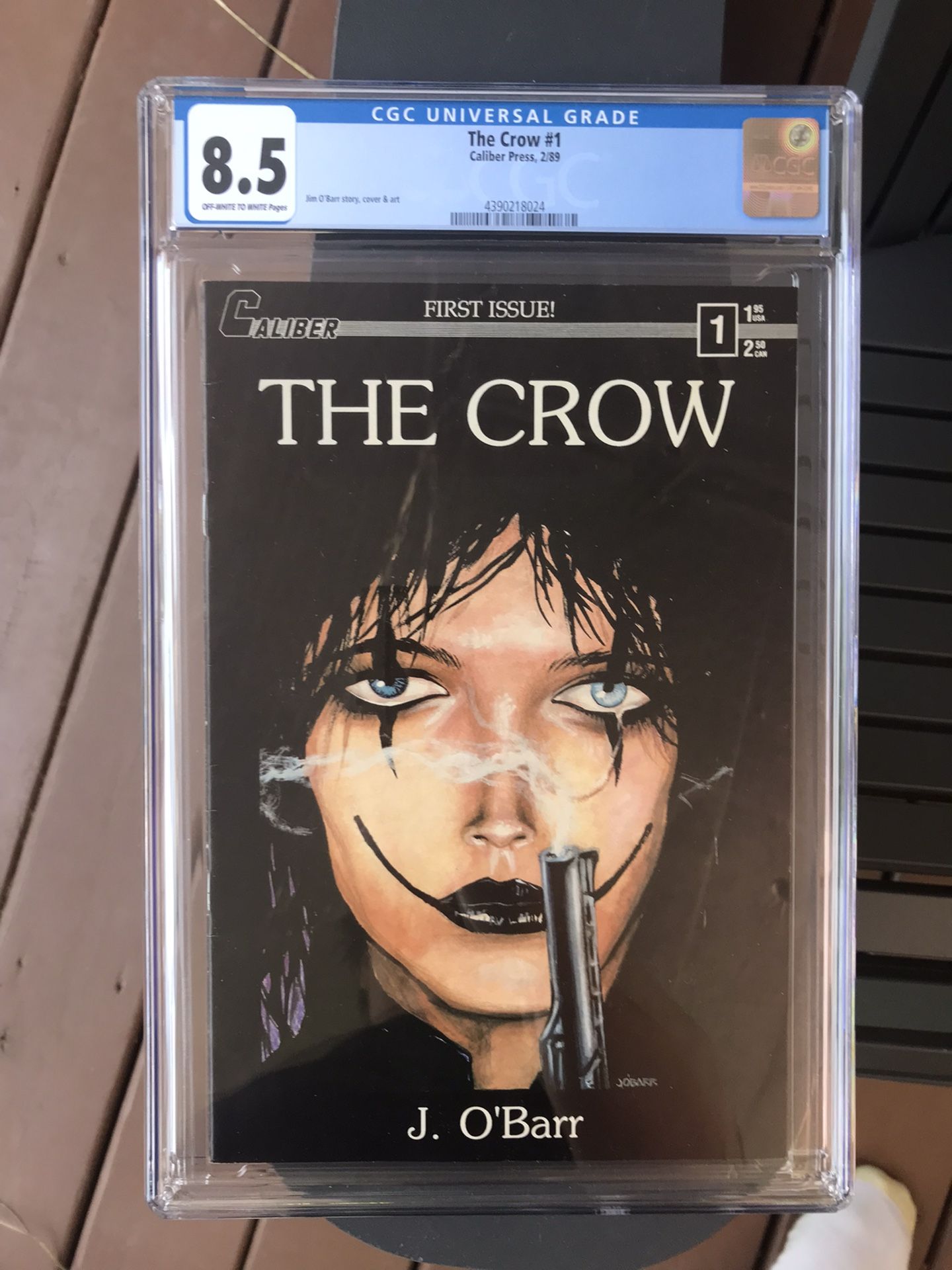 The Crow #1 (1989) CGC 8.5 — O/w To White Pages; James O’Barr Story & Art