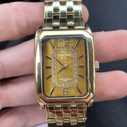 Armitron Water Resistant Stainless Steel Gold Watch New