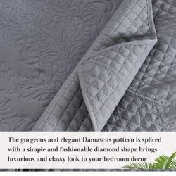 ENJOHOS Oversized King Quilt Set California King Bedspread 120x118, Extra Lagre King Size Quilts for Bed, Lightweight Reversible Microfiber 3Pieces Ca