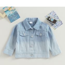 Toddler Jean Jacket Baby Girl Boy Cute Casual Button 