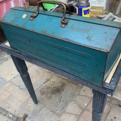 Vintage Tool Box  Includes Tray 17.5 X 6.5 Tall Inch.