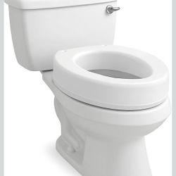 Carex Toilet Seat Riser, Elongated Raised Toilet Seat Adds 3.5 inches to Toilet Height, for Assistance Bending or Sitting, 300 Pound Weight Capacity 