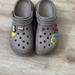 Platform Brown Crocs M 6/W 8