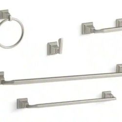 Kohler Kallan 5-Piece Bathroom Hardware Set In Brushed Nickel