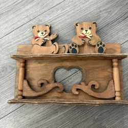 Vintage Teddy Bear Candle Holder