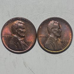 1956 P&D Lincoln Wheat Pennies 