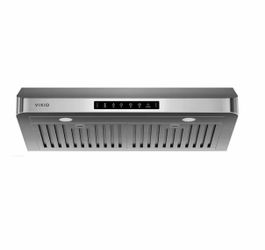 30 in. 600 CFM Ducted Under Cabinet Range Hood in Stainless Steel with Touch Display and Top/Rear venting