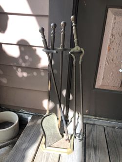 Set of fireplace tools