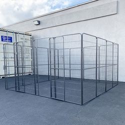 (Brand New) $320 Dog 16-Panel Playpen, 10x10x5ft Tall Heavy Duty Pet Exercise Fence Crate Kennel Gate 
