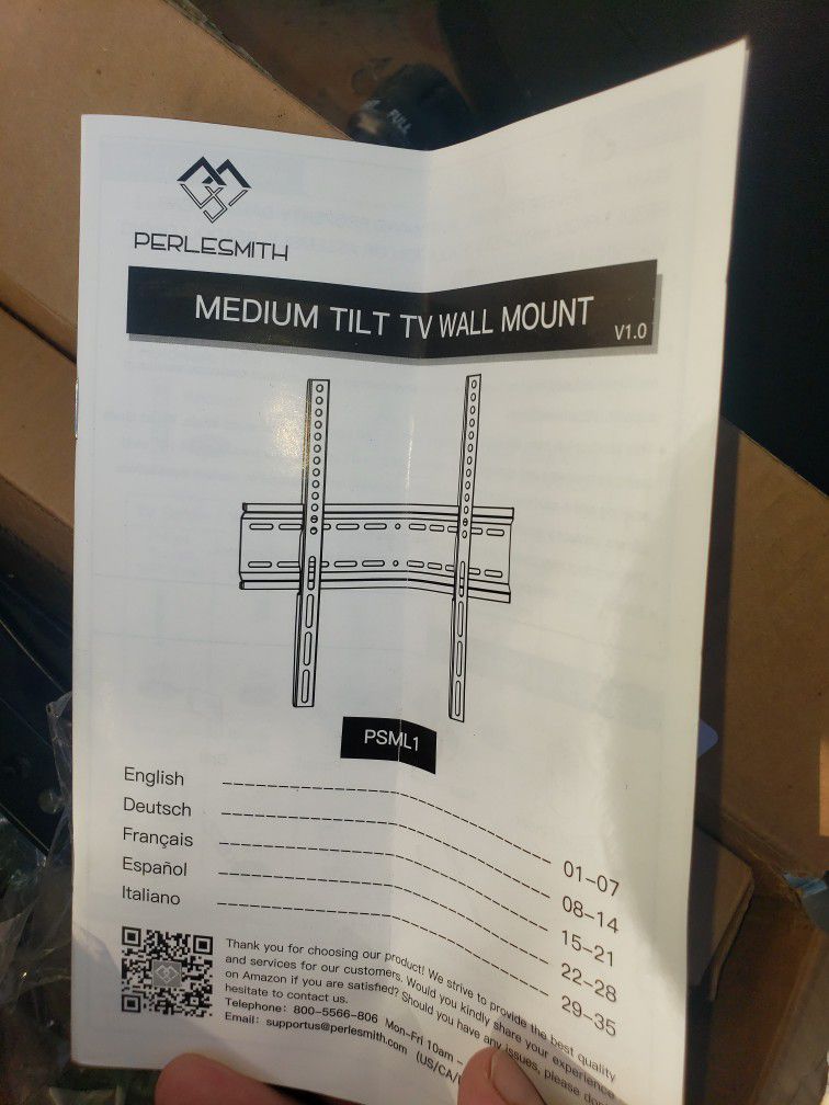 Medium Tilt TV Wall Mount 30 FIRM New Open Box 