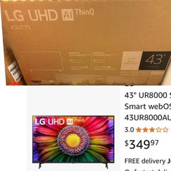 New LG 43in AI TV , AI ThinQ