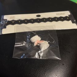 One Choker  One Pair Rabbit Earring