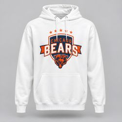 Chicago Bears White Graphic Hoodie