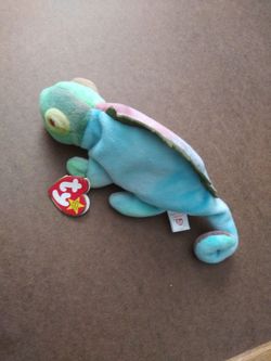 Ty Beanie Baby: Iggy the Iguana Tie Dye 1997