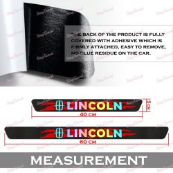 4PCS Carbon Fiber Car Door Scuff Sill Cover Panel Step Protector For LINCOLN -(3-SDSR-LINCOLN-NEO