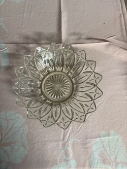 Clear Pressed Glass Decorative Plate