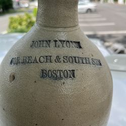 Amazing Merchant Stoneware Jug From Boston