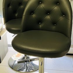 Set Of Modern Leather Bar Stool