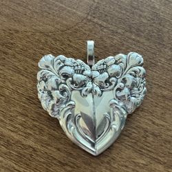 Sterling Silver Silverware Heart Pendant